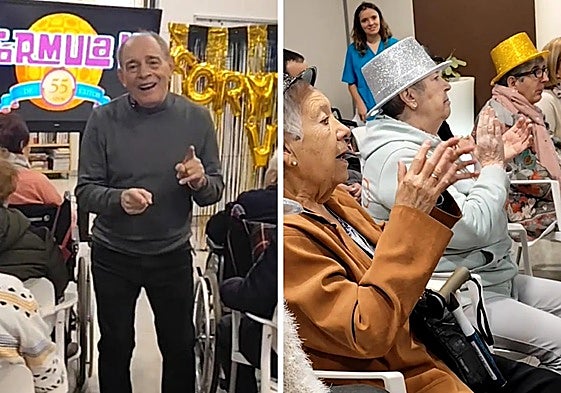 La visita sorpresa del cantante de Fórmula V a una residencia de Bilbao