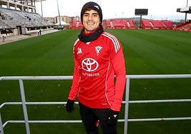 Pablo Pérez, instantes antes de empezar el entrenamiento de este miércoles.