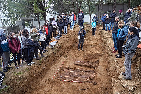 Exhumado en Berriozar un durangués represaliado en la Guerra Civil