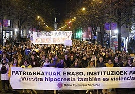 Las frases del comunicado del movimiento feminista contra las instituciones vascas en el 25-N
