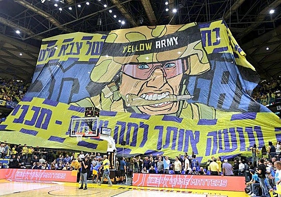 Mosaico exhibido en la Mano de Elías antes del recrudecimiento de la guerra.