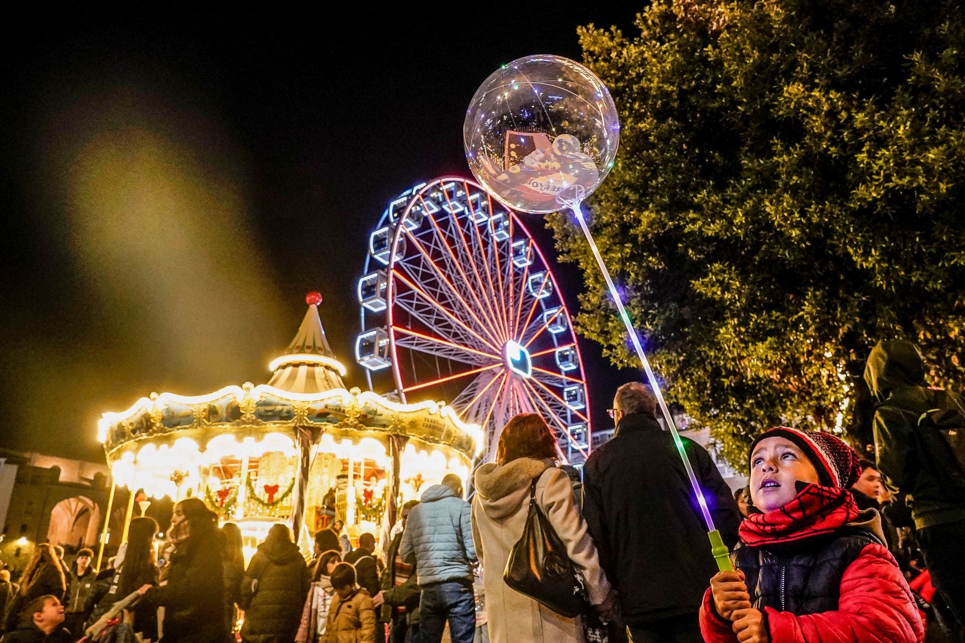 Las imágenes del encendido navideño en Vitoria