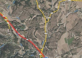 Cortada la autovía en Zigoitia en dirección Vitoria por un accidente múltiple