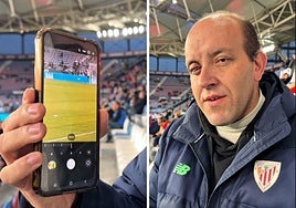 La solución de un seguidor del Athletic con baja visión para ver en los estadios: «Ya no me dejan meter catalejos»