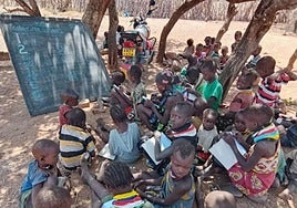 Imagen de este año en uno de los centros que promueven las religiosas Marianitas en Kaikor.