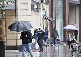 Jornada de lluvia en Bilbao.