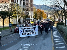 La marcha recorrió varias de las calles del municipio.