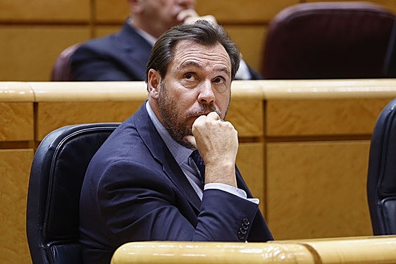 El ministro de Transportes este martes en la sesión de control del Senado