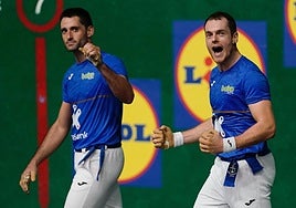 Albisu y Laso celebran en primer triunfo cosechado en el Parejas.