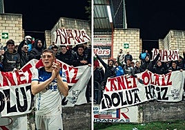 La cuadrilla de Xanet le alienta en su debut con el Alavés