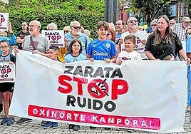 Los residentes en el barrio de Lutxana han protestado en varias ocasiones por el ruido que emite la fábrica.