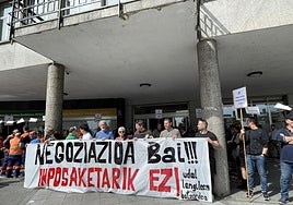 Imagen de una de las protestas realizadas por los trabajadores municipales.