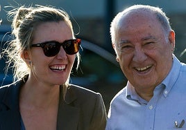 Amancio Ortega, junto a su hija Marta Ortega.