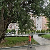 La plaza de Santo Domingo tiene varios niveles y rampas.