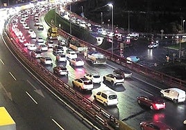 Atasco en Barakaldo dirección Rontegi.