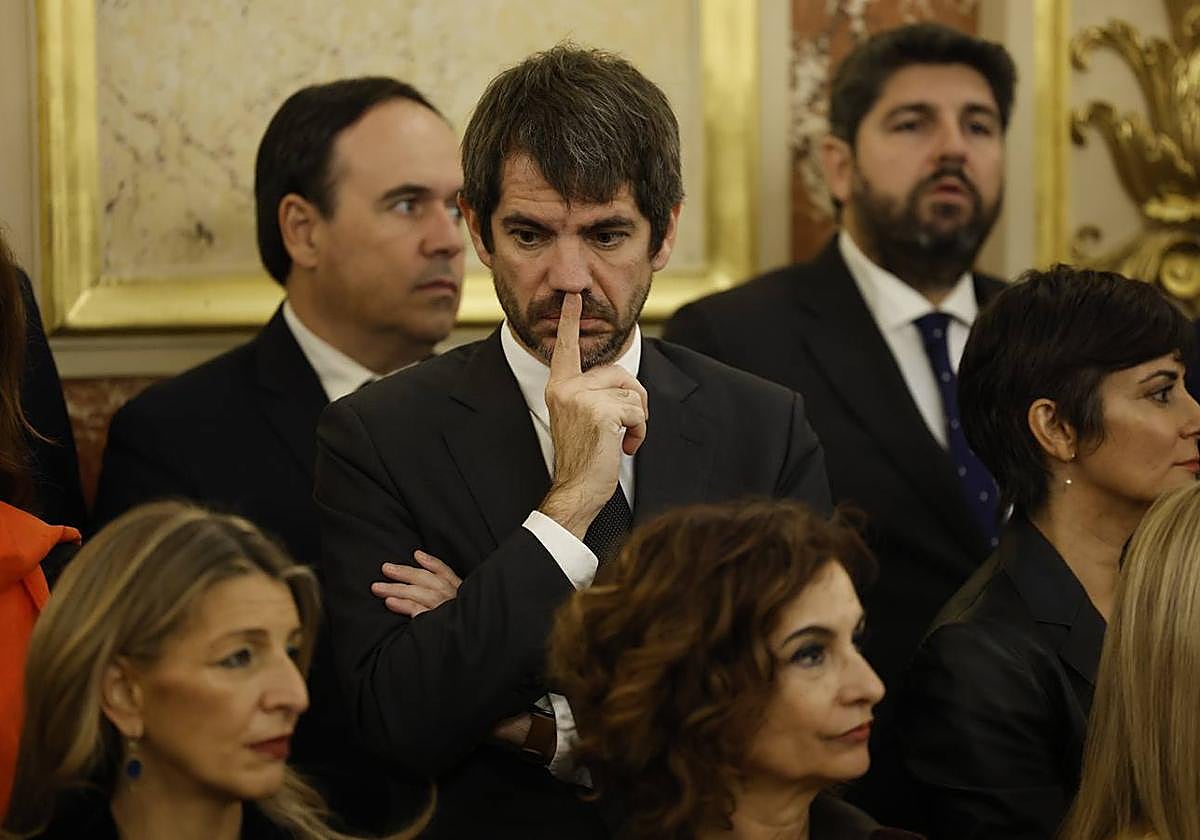 El ministro de Cultura, Ernest Urtasun, en el Día de la Constitución.