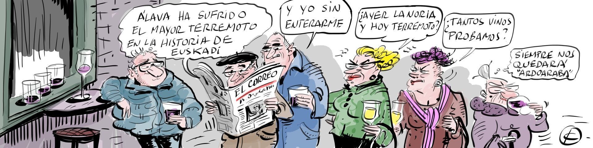 La viñeta de Cerrajería sobre el terremoto en Álava