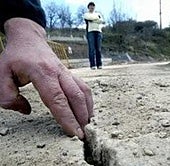 Grieta en Salinas del seísmo de 1967.
