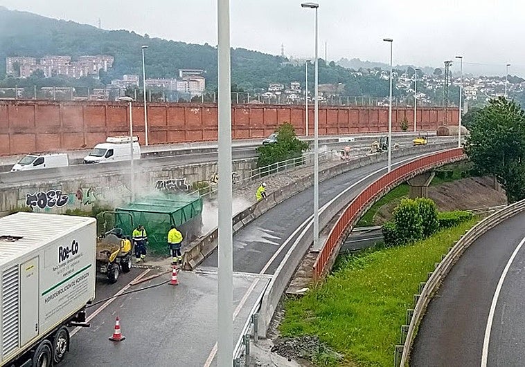 Culminan las obras del nudo de Basauri de la A-8 tras más de dos años de trabajos