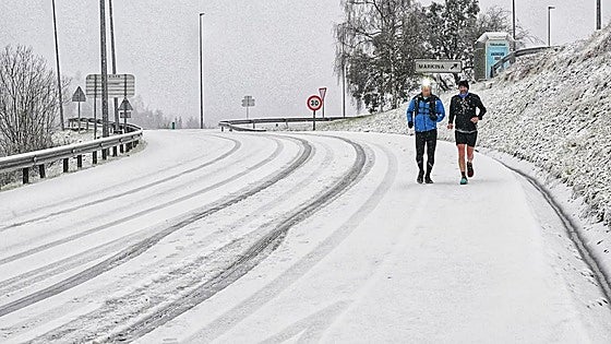 La nevada en Bizkaia, en imágenes