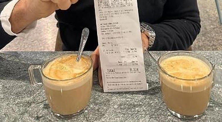 La indignación de un exjugador del Athletic por pagar 8,3 euros por dos cafés: «Venid desayunados»