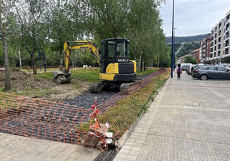 Vecinos de Etxebarri denuncian la tala de árboles por las obras del bidegorri
