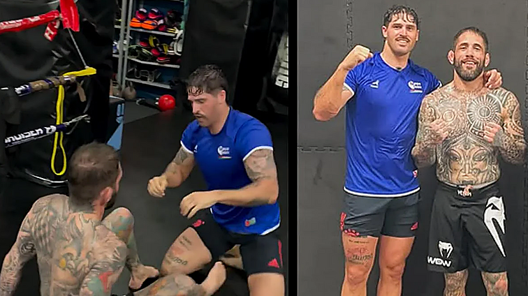 Lucas Eguibar cambia la nieve por los golpes: el sorprendente entrenamiento con un agente de la Ertzaintza luchador de MMA