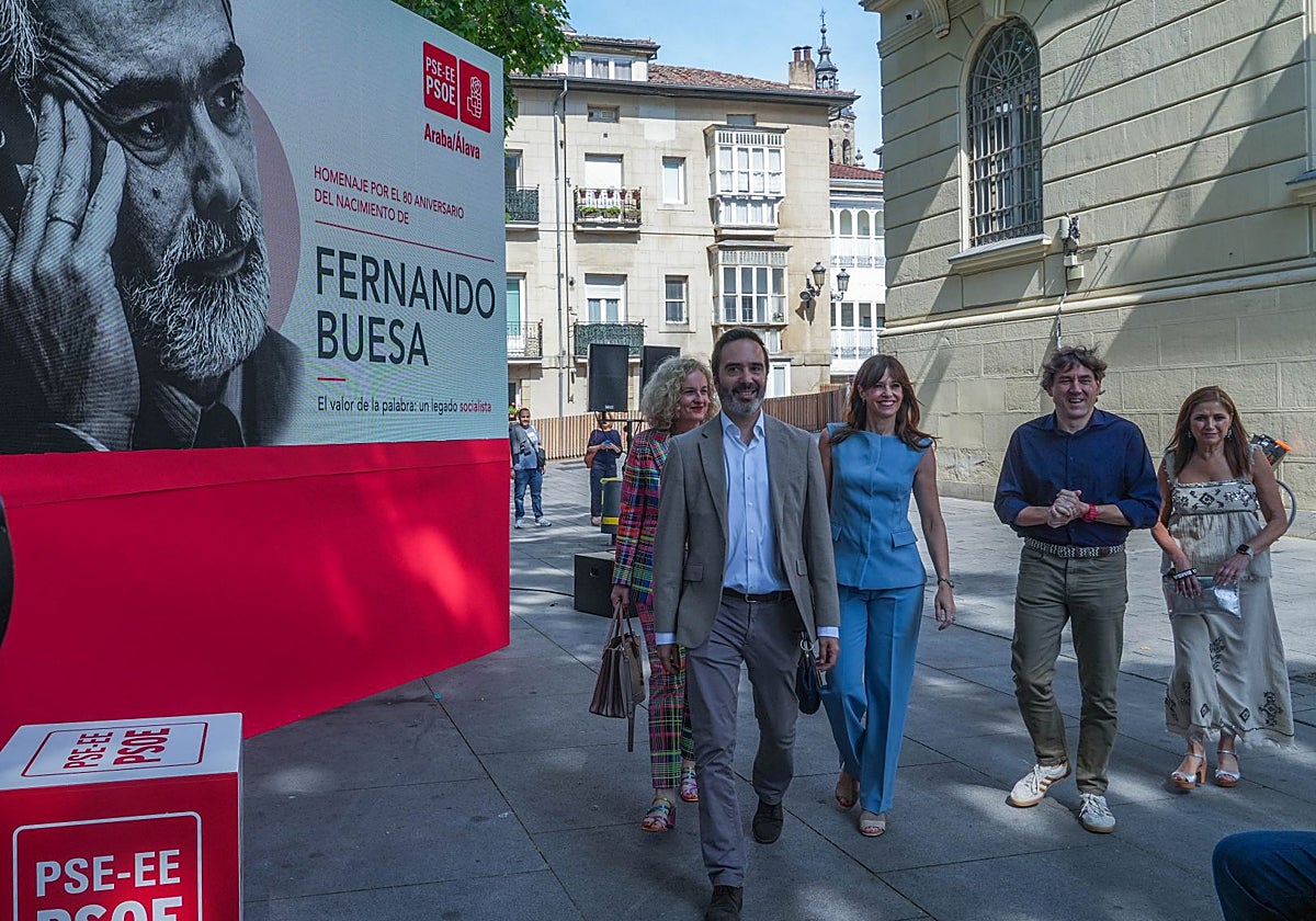 Andueza apela a la «determinación de Fernando Buesa» para plantar cara a «la ultraderecha y el nacionalismo»