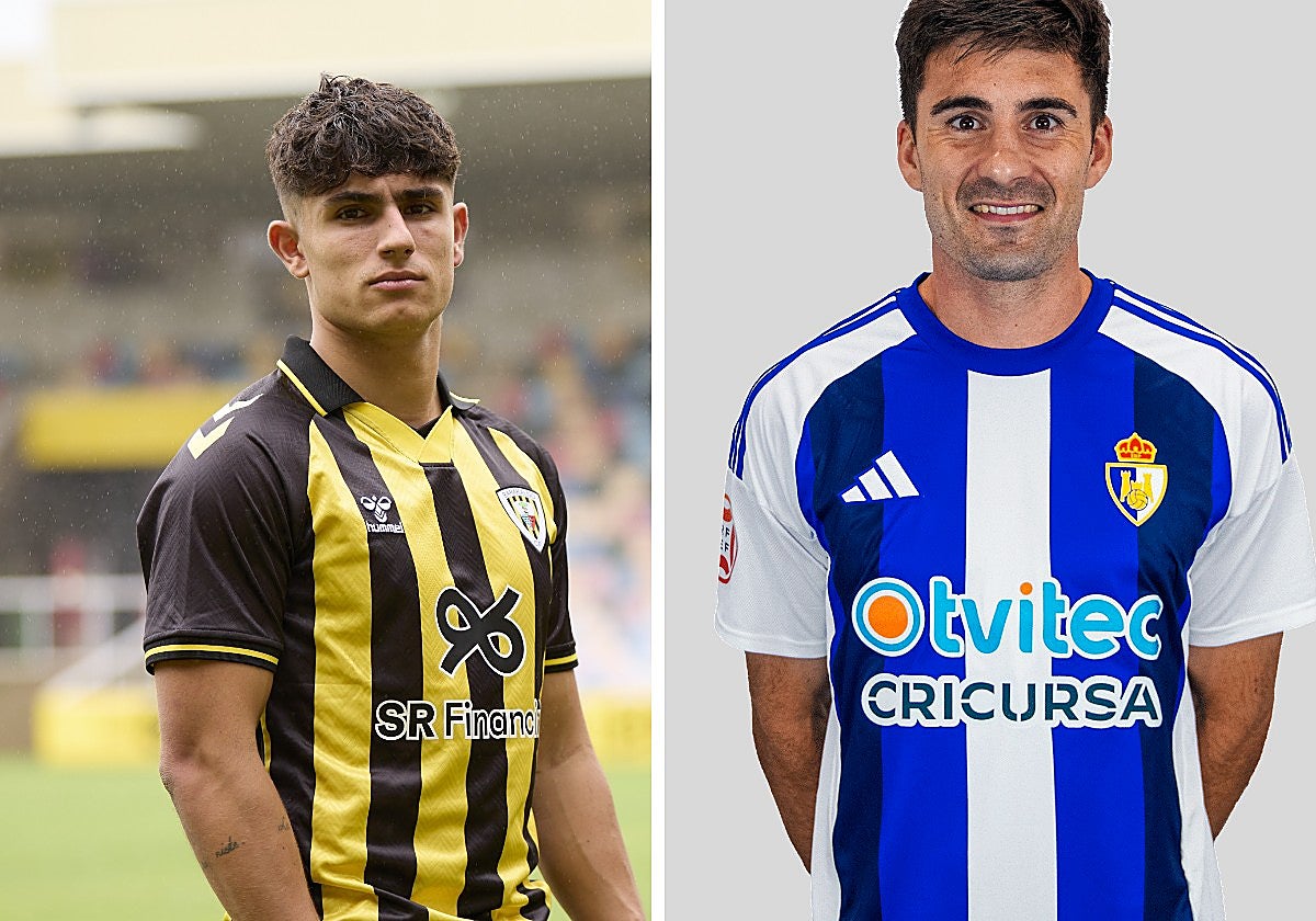 Ander Zoilo, con la equipación del Barakaldo, y Xemi Fernández, en su último paso por la Ponferradina.