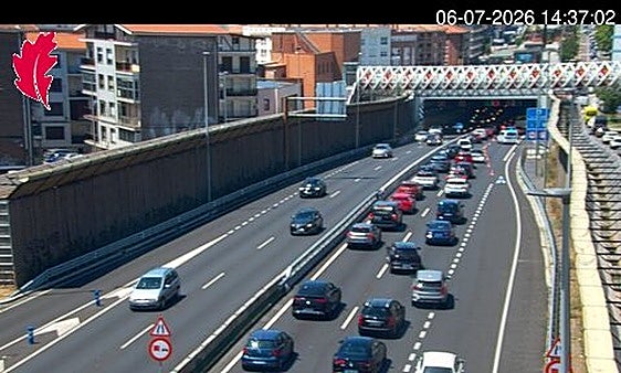 Terminan las retenciones en La Avanzada hacia Getxo por un accidente en los túneles de Leioa