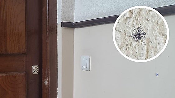Alarma entre los vecinos de Santutxu por un asterisco que aparece pintado junto a las puertas de las viviendas