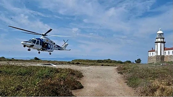 Evacuado en helicóptero un niño bilbaíno de 8 años en la isla de Ons