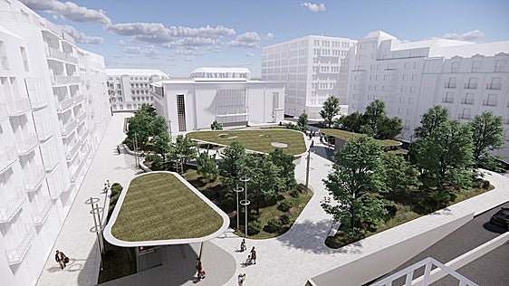 Una nueva plaza más grande, más verde y con zonas de verano e invierno