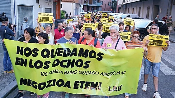 Manifestación este jueves en Erandio.