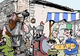 La viñeta de Cerrajería sobre el Mercado Medieval de Vitoria