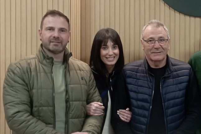 Edu Ruiz, con Maite y Fulgencio Sánchez.