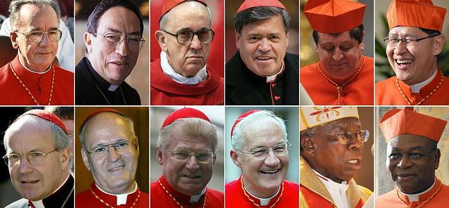 Algunos de los candidatos a suceder a Benedicto XVI. / Afp