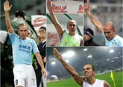 Paolo di Canio realiza un saludo fascista romano a los seguidores de la Lazio en 2005. / Efe