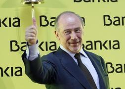 Rodrigo Rato, expresidente de Bankia, en la salida a Bolsa de la entidad en 2011. / Efe