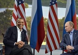Barack Obama, y Vladímir Putin, durante su encuentro. / Ap