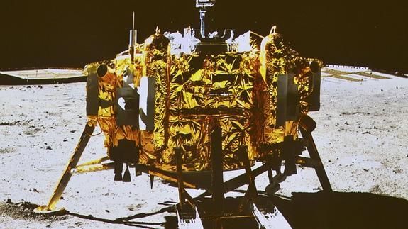 Una imagen de 'Chang'e-3', la sonda china no tripulada que llegó a la Luna en diciembre.