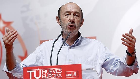 El secretario general del PSOE, Alfredo Pérez Rubalcaba. 