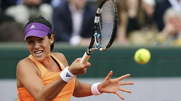 Muguruza, durante un partido. 