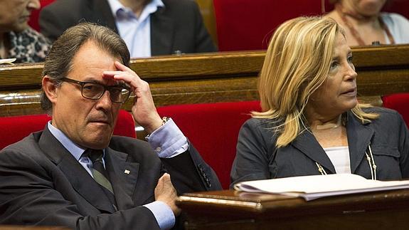 El presidente de la Generalitat, Artur Mas, y la vicepresidenta, Joana Ortega. 