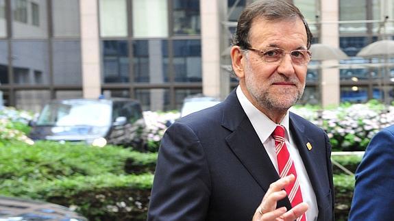 Mariano Rajoy, a su llegada hoy a Bruselas.