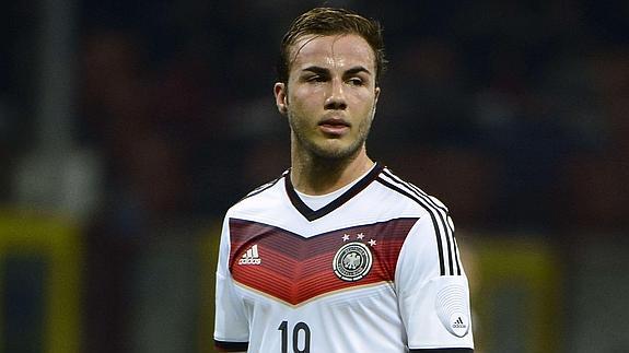 Götze, durante un partido amistoso ante Italia. 