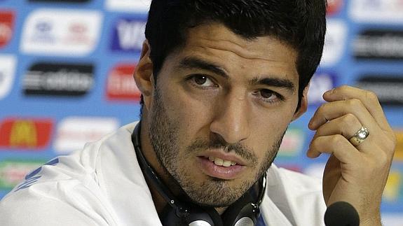 Suárez, durante una rueda de prensa. 