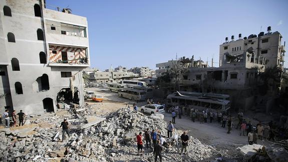 Una casa en ruinas en Gaza. 