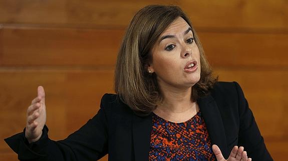 La vicepresidenta del Gobierno, Soraya Sáenz de Santamaría. 