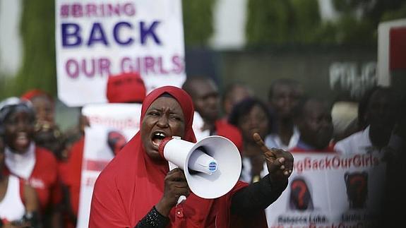 Campaña por la liberación de las niñas bajo el lema 'Bring back our girls'.